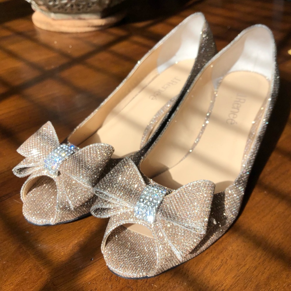 J. Reneé Evening Low Wedge Women Shoes Size 8.5